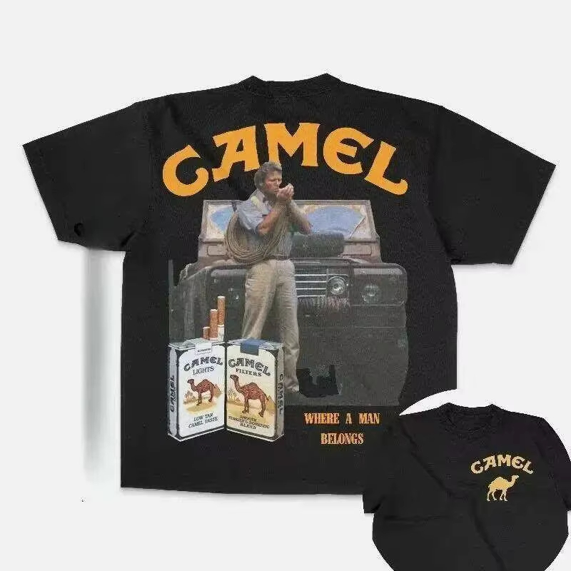 Streetwear Brand Vintage - T-shirt vintage con stampa pubblicitaria classica