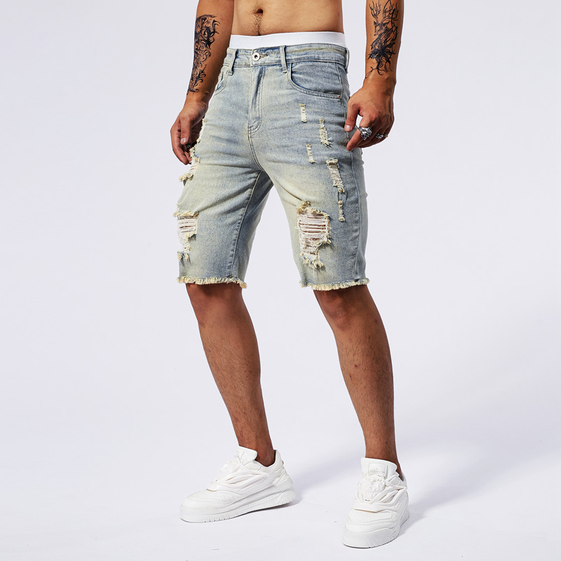 Pantaloncini di jeans strappat - Streetwear Brand Denim recensione e prezzo