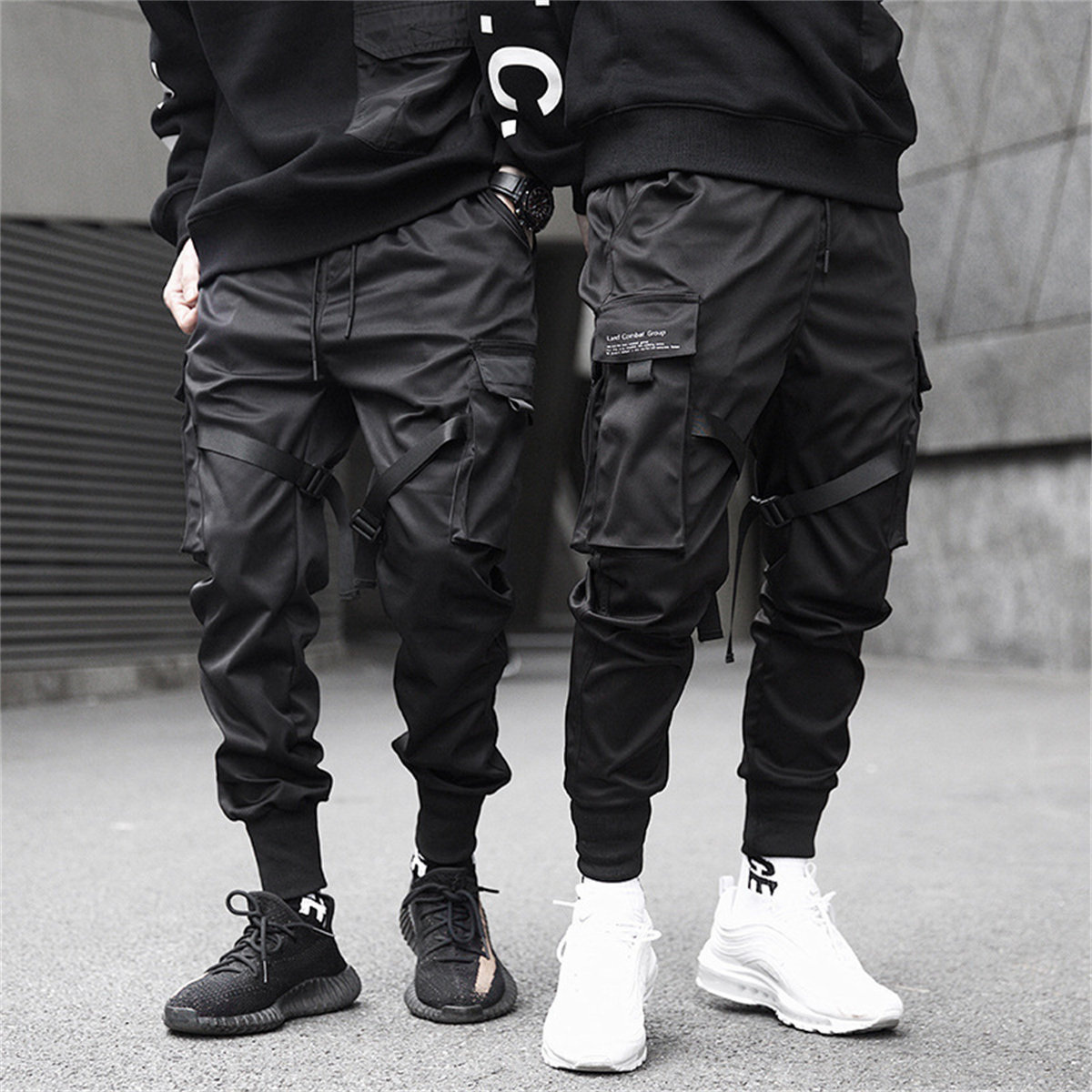 Pantaloni cargo hip-hop neri P - Streetwear Brand Clothing recensione e prezzo